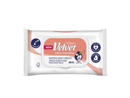 Vlhčený toaletný papier VELVET Ultra sensitive 48 ks