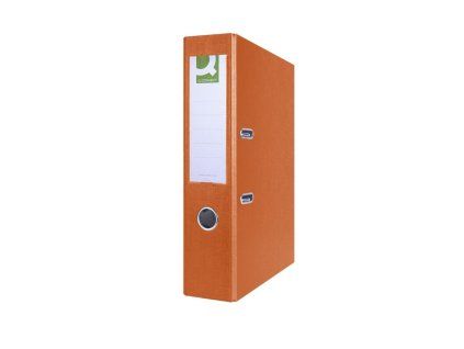 Zakladač pákový Q-CONNECT poloplastový 7,5cm oranžový