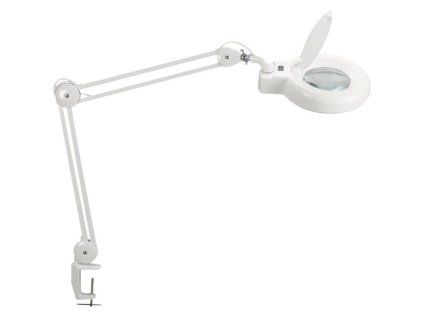 Lampa lupová MAULviso so svorkou biela
