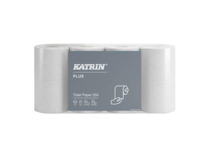 Toaletný papier 3-vrstvový KATRIN Plus 250, návin 28,75 m (8ks)