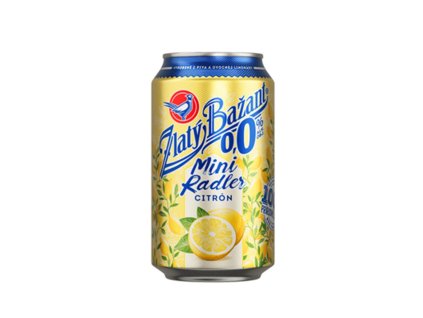 Zlatý Bažant 0% nealko radler 6 x 0,33 ℓ Citrón plechovka
