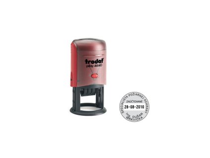 Pečiatka Trodat Printy dater 46140 Ø 40mm - odtlačok modrý