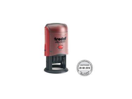 Pečiatka Trodat Printy dater 46130 Ø 30mm - odtlačok červený