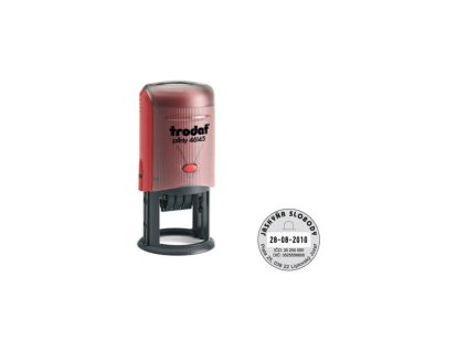 Pečiatka Trodat Printy dater 46145 Ø 45mm - odtlačok čierny