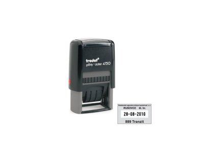 Pečiatka Trodat Printy dater 4750 41x24mm - odtlačok modrý