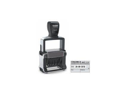 Pečiatka Trodat Professional dater 5440 49x28mm - odtlačok modrý