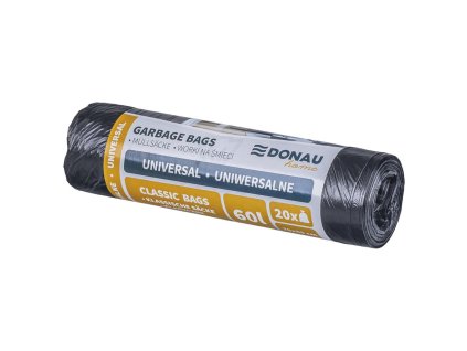 Vrecia DONAU-HOME, univerzálne, 60 ℓ, 7 mic, 20 ks, čierne
