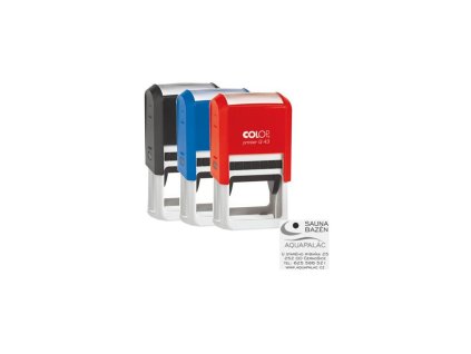 Pečiatka Colop Printer Q43 43x43mm - odtlačok fialový