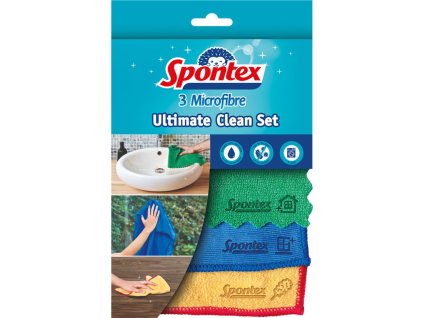 Utierka z mikrovlákna Spontex Ultimate Clean Set 3 ks