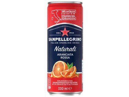 Minerálna voda SAN PELLEGRINO červený pomaranč, 6 x 330ml v plechovke