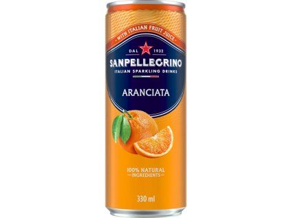 Minerálna voda SAN PELLEGRINO pomaranč, 6 x330ml v plechovke