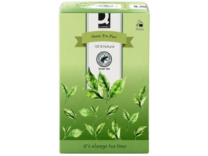 Čaj Q-CONNECT zelený Green tea pure HB 20 x 1,8g