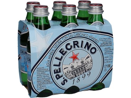 Minerálna voda SAN PELLEGRINO sýtená 6 x 0,25 ℓ NEVRATNÉ SKLO