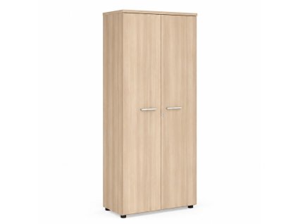 Šatníková skriňa BASIC s výsuvným vešiakom, so zámkom, 80x40x182,1cm, agát svetlý