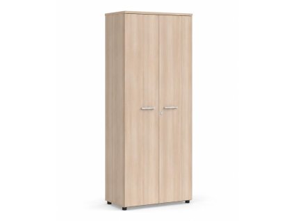 Policová skriňa BASIC, so zámkom, 80x40x182,1cm, agát svetlý