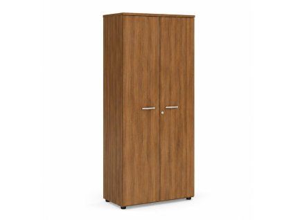 Policová skriňa BASIC, so zámkom, 80x40x182,1cm, orech Dijon