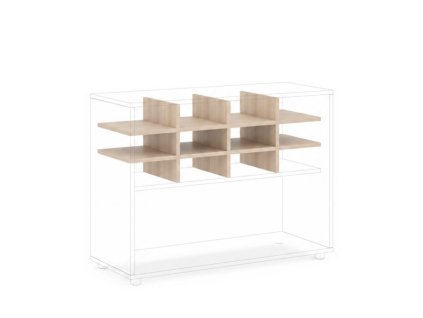 Priehradka do niky BASIC, otvorená, 96,2x35,3x32,7cm, agát svetlý