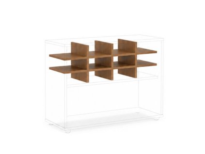 Priehradka do niky BASIC, otvorená, 96,2x35,3x32,7cm, orech Dijon