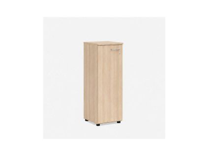Policová skriňa BASIC, ľavé dvere so zámkom, 40x40x111,7cm, agát svetlý