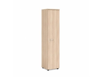 Policová skriňa BASIC, pravé dvere so zámkom, 40x40x182,1cm, agát svetlý