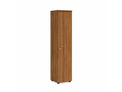 Policová skriňa BASIC, pravé dvere so zámkom, 40x40x182,1cm, orech Dijon