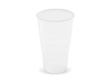 Poháre plastové 500 ml priehľadné (50 ks)