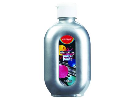 Temperová farba KEYROAD 300 ml strieborná