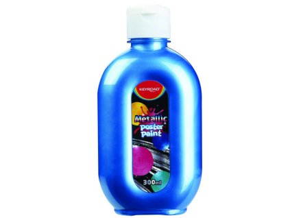 Temperová farba KEYROAD 300 ml metalická modrá