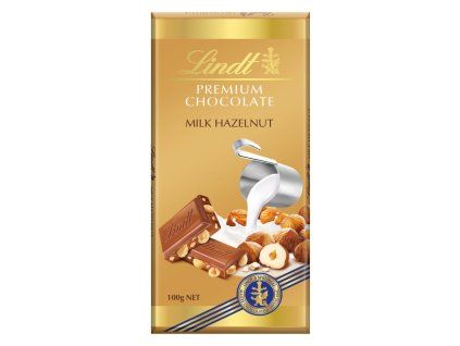 Lindt PREMIUM mliečna čokoláda s lieskovými orieškami 100g