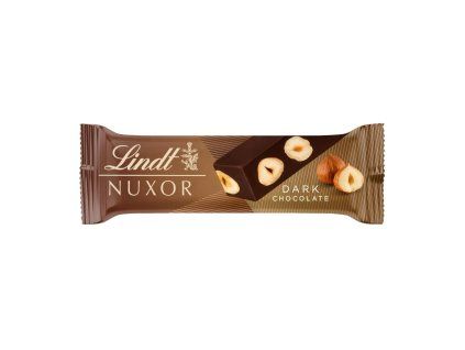 Lindt čokoládová tyčinka Nuxor horká s lieskovými orieškami 33g