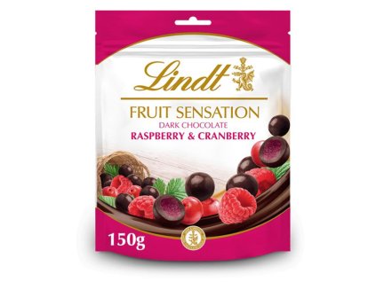 Lindt pralinky Sensation Fruit horké s malinou a brusnicou 150g