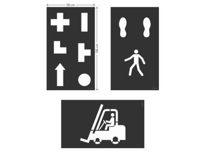 Sada šablón na značenie podlahy DURALINE logistické