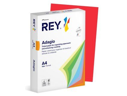 Farebný papier REY ADAGIO 22 intenzívny červený 80g