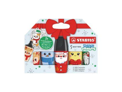 Sada zvýrazňovačov STABILO Boss mini Frosty Friends 5 ks