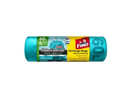 Vrecia zaťahovacie FINO Flex Odor control 60 ℓ, 33 mic., 8 ks