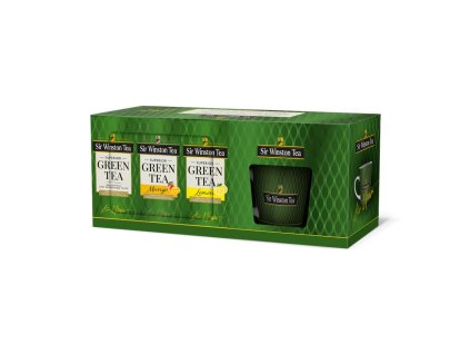 Sir Winston Green Tea On-Pack so šálkou