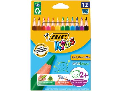 Farbičky BIC trojhranné odolné voči lámaniu, 12 ks