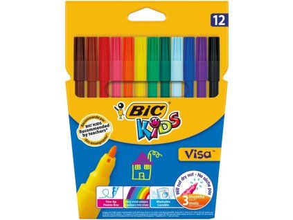 Sada popisovačov BIC KIDS Visa 12 ks