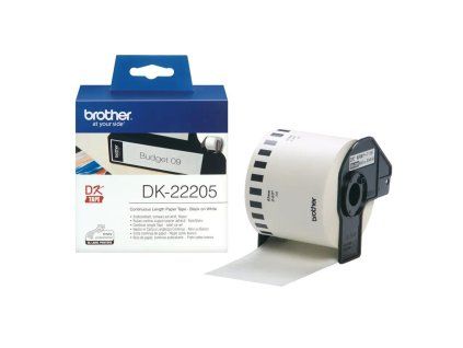 Samolepiace etikety Brother DK22205 62 mm x 30,48 m biela
