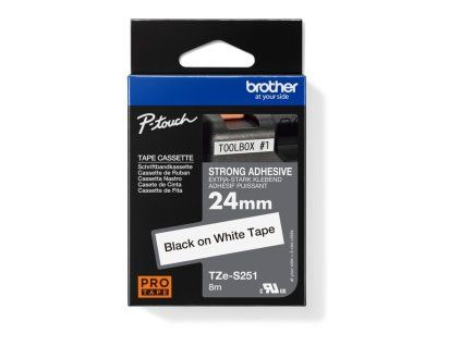 Samolepiaca páska Brother TZe-S251 24 mm biela/čierna