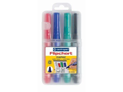 Sada popisovačov na flipchartové bloky Centropen 8550/4S