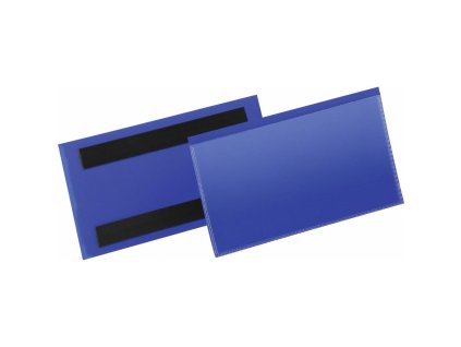 Magnetické vrecko na štítok 150 x 67 mm 50 ks modré