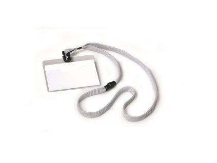 Visačka so sivým remienkom DURABLE 90x60mm 10ks