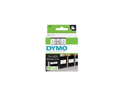 Samolepiaca páska Dymo D1 24 mm biela/čierna