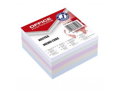 Poznámkový bloček kocka Office products nelepená mix farieb, 85x85x40 mm