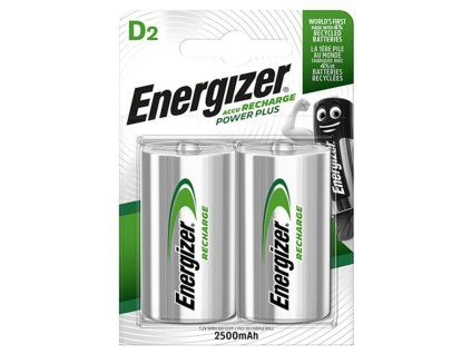 Batéria Energizer veľký monočlánok nabíjateľná 2500mAh HR20 / 2 ks