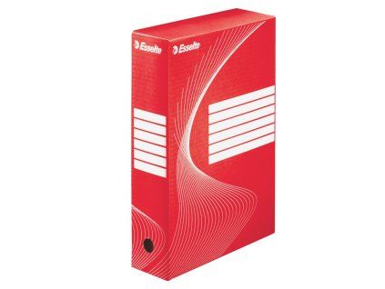 Archívny box Esselte 80mm červený/biely