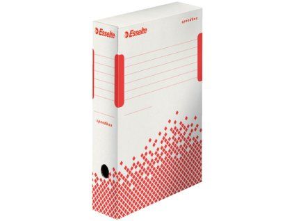 Archívny box Esselte Speedbox 80mm biely/červený