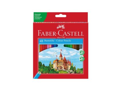 Farbičky Faber Castell drevené, 48 ks
