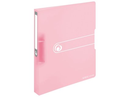 Zakladač 2-krúžkový Herlitz PP 2,5cm transparentný rose